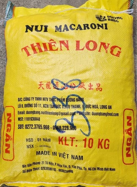 Nui ngắn vàng Thiên Long ( 10kg/bao)