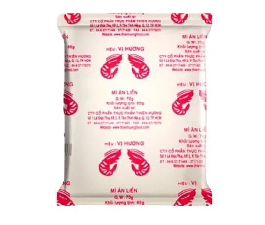 Mì giấy VH 2 Tôm 60 gr/100 gói ( lốc 10 )