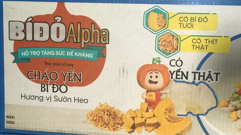 Cháo bí đỏ (30 gói/thùng)