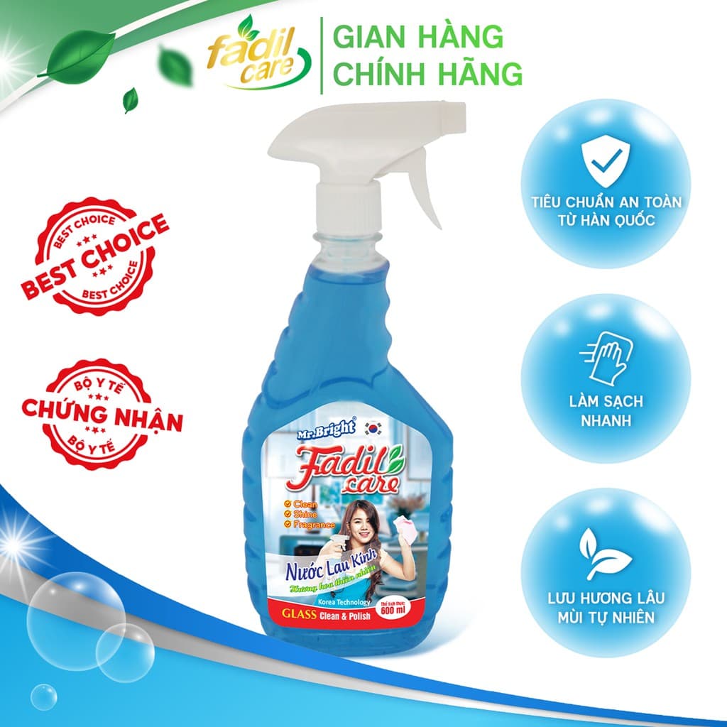 Nước lau kính Fadil 600ml ( 24 chai/thùng )
